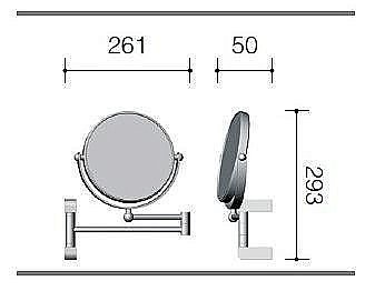Зеркало косметическое Schein ALLOM (22001) купить в интернет-магазине сантехники Sanbest