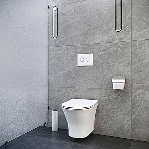 Унитаз подвесной CeruttiSpa Bernina 2617E безободковый, с крышкой микролифт купить в интернет-магазине Sanbest