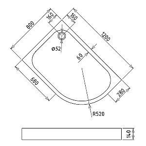 Душевой поддон Gemy ST18 L/R 120x80 белый купить в интернет-магазине Sanbest