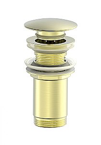 Донный клапан для раковины с переливом WONZON & WOGHAND WW-88SS09-BG золото брашированное купить в интернет-магазине сантехники Sanbest