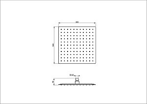 Верхний душ WONZON & WOGHAND, Брашированное золото (WW-88DP02-BG) купить в интернет-магазине сантехники Sanbest