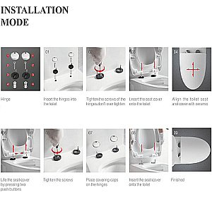 Унитаз подвесной CeramaLux LUX CLASSIC 2021 белый, безободковый, с крышкой микролифт купить в интернет-магазине Sanbest