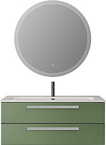 Тумба с раковиной Cezares ECO-CER-N 120 ECO-CER-N-1200-2C-SO-PS-P фисташковый софт для ванной в интернет-магазине Sanbest