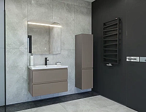 Тумба с раковиной Caprigo Forte 80 два ящика, айрон для ванной в интернет-магазине Sanbest