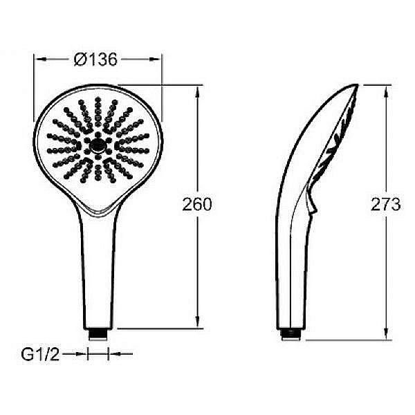 Душевая лейка Jacob Delafon Noe Switch E22269-CP купить в интернет-магазине сантехники Sanbest