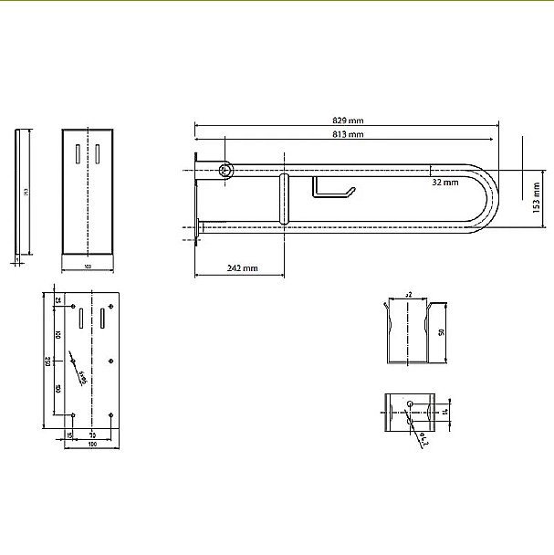 Поручень Bemeta Help 301407283 белый купить в интернет-магазине сантехники Sanbest