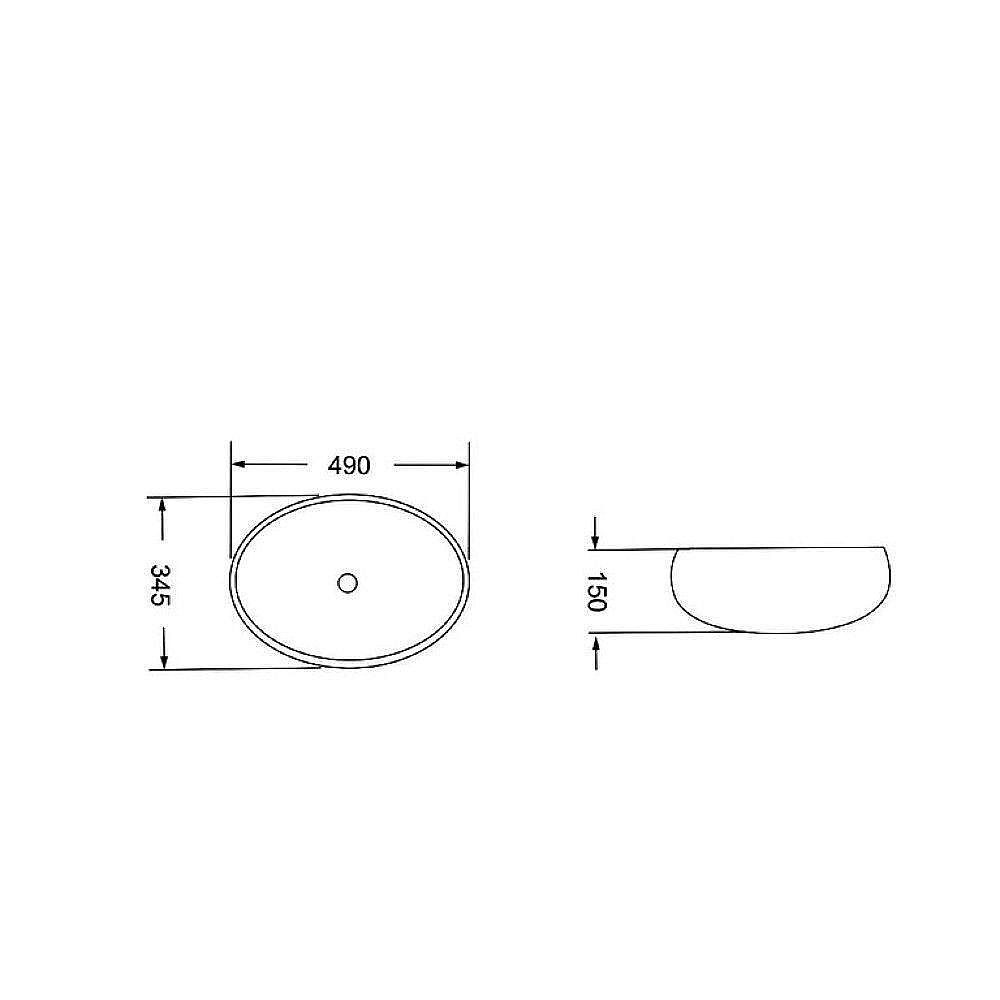 Раковина накладная Vincea 49 VBS-202 белая купить в интернет-магазине Sanbest