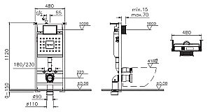 Унитаз подвесной VitrA Sento 9830B003-7211 белый, с инсталляцией, с крышкой микролифт купить в интернет-магазине Sanbest