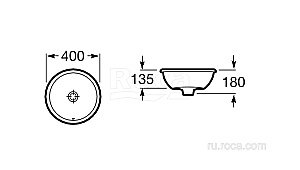 Раковина Roca Foro 40 327872000 белая купить в интернет-магазине Sanbest