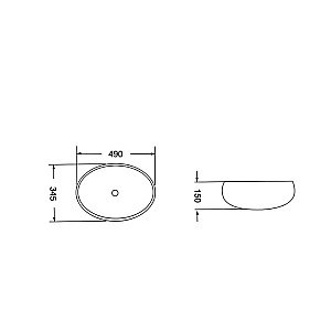 Раковина накладная Vincea 49 VBS-202 белая купить в интернет-магазине Sanbest