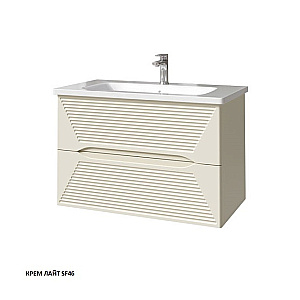 Тумба с раковиной Caprigo Modo-Terza 80 с интегрированной ручкой, цвет на выбор для ванной в интернет-магазине Sanbest