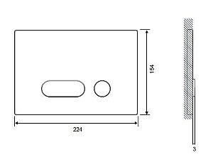 Кнопка для инсталляции Cersanit INTERA BU-INT/Blg/Gl купить в интернет-магазине сантехники Sanbest