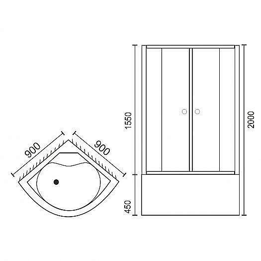 Душевой уголок Royal Bath RB90BK-C 90х90 матовый купить в интернет-магазине Sanbest