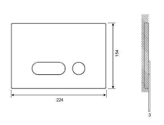 Кнопка для инсталляции Cersanit INTERA BU-INT/Blg/Gl купить в интернет-магазине сантехники Sanbest