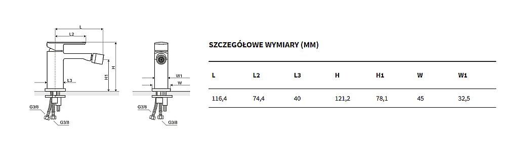 Смеситель для биде Excellent Pride 4003 хром купить в интернет-магазине сантехники Sanbest