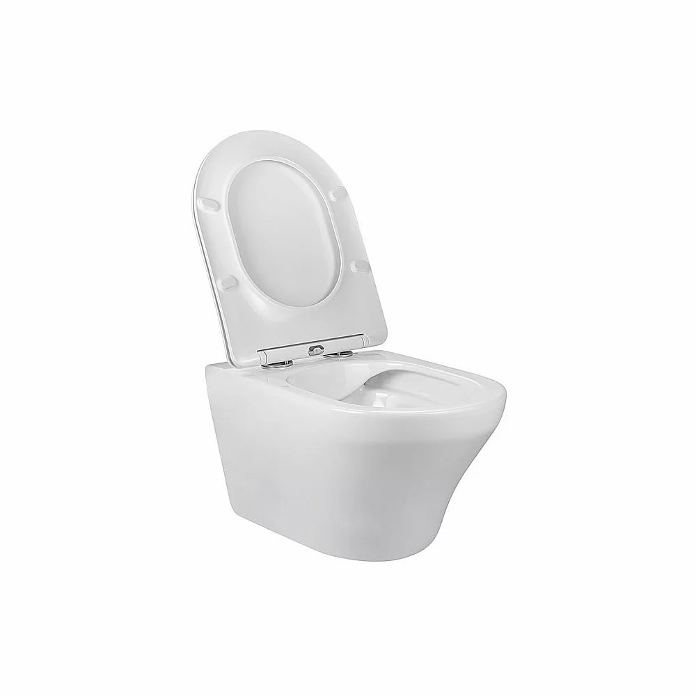 Унитаз подвесной Vincea EDGE-M VT1-37 безободковый, с крышкой микролифт, белый купить в интернет-магазине Sanbest