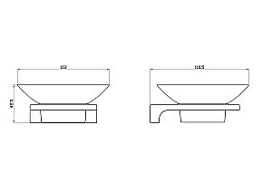 Мыльница с держателем WONZON & WOGHAND ECLIPSE, Черный (WW-9122-BL) купить в интернет-магазине сантехники Sanbest
