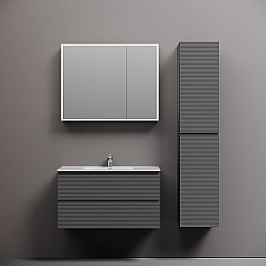 Тумба с раковиной Sancos Folk 90 FL90GS Grey soft для ванной в интернет-магазине Sanbest