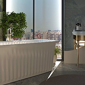 Ванна Migliore Olivia Panello 25452 174х83 белая,красная купить в интернет-магазине Sanbest