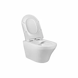 Унитаз подвесной Vincea EDGE-M VT1-37 безободковый, с крышкой микролифт, белый купить в интернет-магазине Sanbest