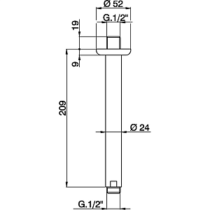 Держатель верхнего душа Cisal Shower DS01325021 купить в интернет-магазине сантехники Sanbest