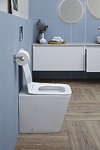 Унитаз приставной Aquanet Rimless Tavr 2.0 F LX-1908 с крышкой микролифт, безободковый купить в интернет-магазине Sanbest