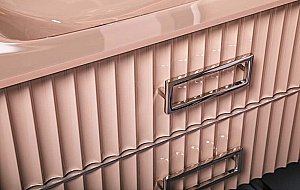 Тумба с раковиной Armadi Art Monaco 100 под моноблок капучино с хромом для ванной в интернет-магазине Sanbest