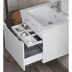 Тумба с раковиной Vigo Grani 750-0-1 белая для ванной в интернет-магазине Sanbest