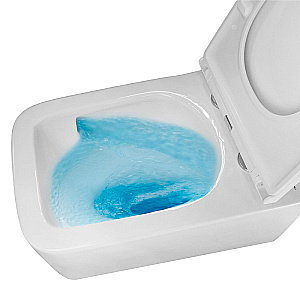 Унитаз подвесной Azario VATER AZ-5104T-WHT белый, безободковый, с крышкой микролифт, слив торнадо купить в интернет-магазине Sanbest