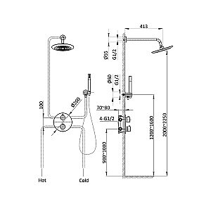 Душевая система Vincea VSFW-101TMB черная матовая купить в интернет-магазине сантехники Sanbest