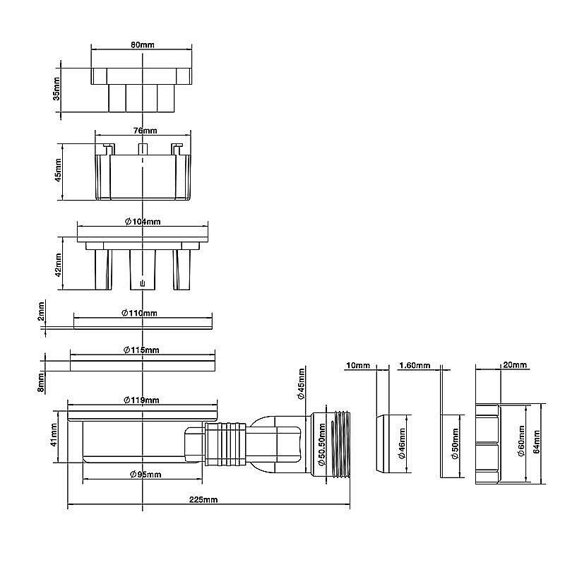 Сифон для поддона Grossman Strong GR-S91 белый купить в интернет-магазине сантехники Sanbest