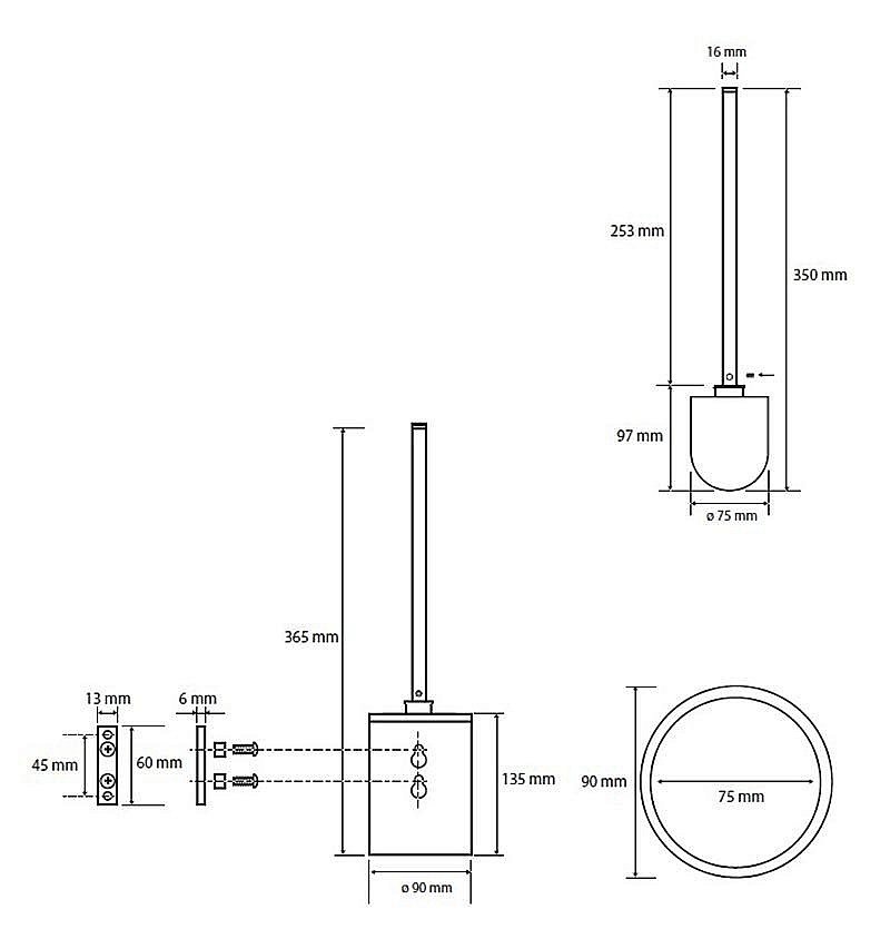 Ершик для туалета Bemeta Omega 104913122 хром купить в интернет-магазине сантехники Sanbest