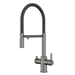 Смеситель для кухни Elghansa 56F5511-Gun оружейная сталь матовая купить в интернет-магазине сантехники Sanbest