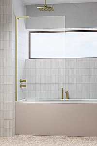 Шторка для ванны Radaway Modo SL Brushed Gold PNJ II 50 стекло прозрачное/профиль брашированное золото купить в интернет-магазине Sanbest