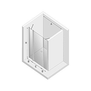 Душевая дверь NEW TRENDY NEW SOLEO PLUS D-0171A 110 стекло прозрачное/профиль хром купить в интернет-магазине Sanbest