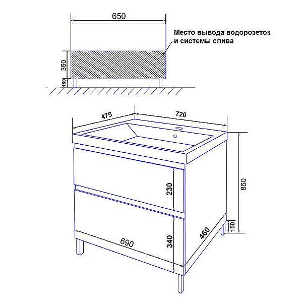 Инсталляция для унитаза Azario AZ-8010-1000 купить в интернет-магазине сантехники Sanbest