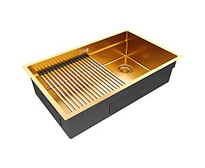 Кухонная мойка Paulmark NEXT-PRO 74 PM707445-BG брашированное золото купить в интернет-магазине сантехники Sanbest