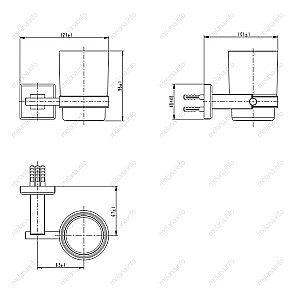 Стакан подвесной Melana MLN-862010 купить в интернет-магазине сантехники Sanbest