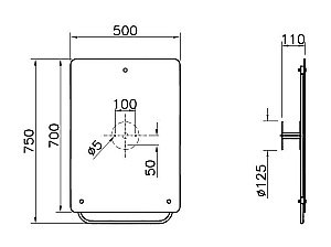 Зеркало Vitra Arkitekt A44002 50 в ванную от интернет-магазине сантехники Sanbest
