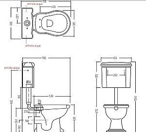 Унитаз Migliore Bella 31108 белый/золото купить в интернет-магазине Sanbest