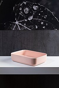 Раковина накладная Allen Brau Fantasy 50 4.11021.SM розовая купить в интернет-магазине Sanbest