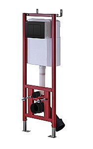 Инсталляция для унитаза D&K DI8540116 кнопка черная матовая купить в интернет-магазине сантехники Sanbest