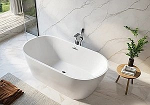 Ванна акриловая CeruttiSpa RESIA 10519 170x75 белая купить в интернет-магазине Sanbest