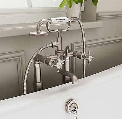 Смеситель для ванны Burlington Guild GU422DC напольный, хром купить в интернет-магазине сантехники Sanbest