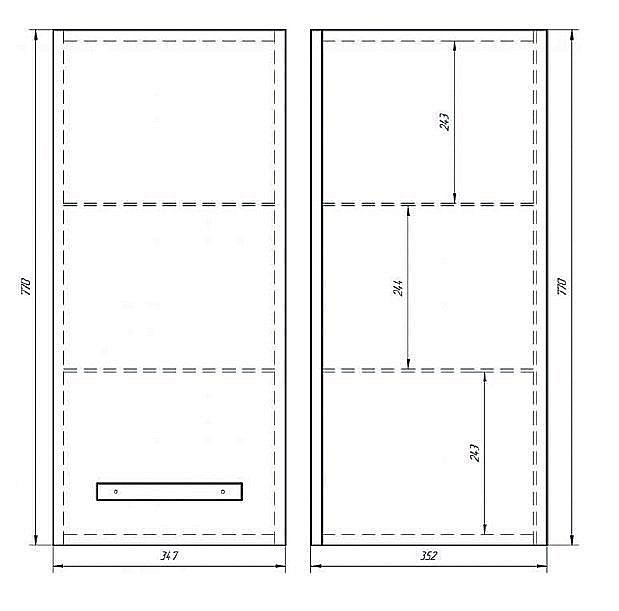 Полупенал Dreja Almi 35 для ванной в интернет-магазине сантехники Sanbest