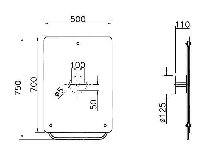 Зеркало Vitra Arkitekt A44002 50 в ванную от интернет-магазине сантехники Sanbest