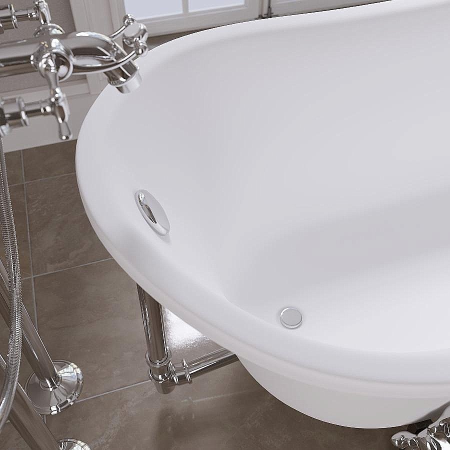 Ванна акриловая Grossman Retro 162х71 GR-1002M белая матовая купить в интернет-магазине Sanbest