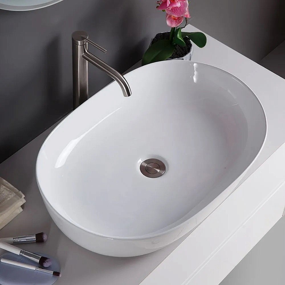 Раковина накладная Belbagno 61 BB1348 белая купить в интернет-магазине Sanbest