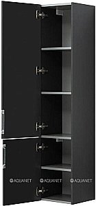 Шкаф-пенал Aquanet Алвита 35 серый антрацит для ванной в интернет-магазине сантехники Sanbest
