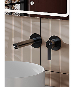 Cмеситель для раковины Agger Easy A3172255 оружейная сталь матовая купить в интернет-магазине сантехники Sanbest